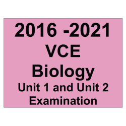 VCE Biology Exam Units 1 and 2